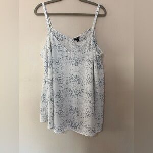 Torrid White and Gray Leopard Print Tank Top